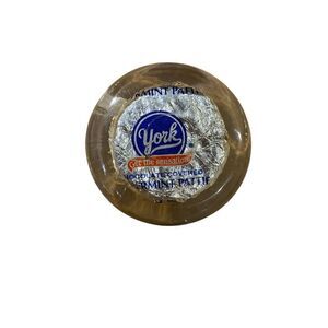 Vintage York Peppermint Pattie Lucite Fridge Magnet Candy Kitchen Decor Retro